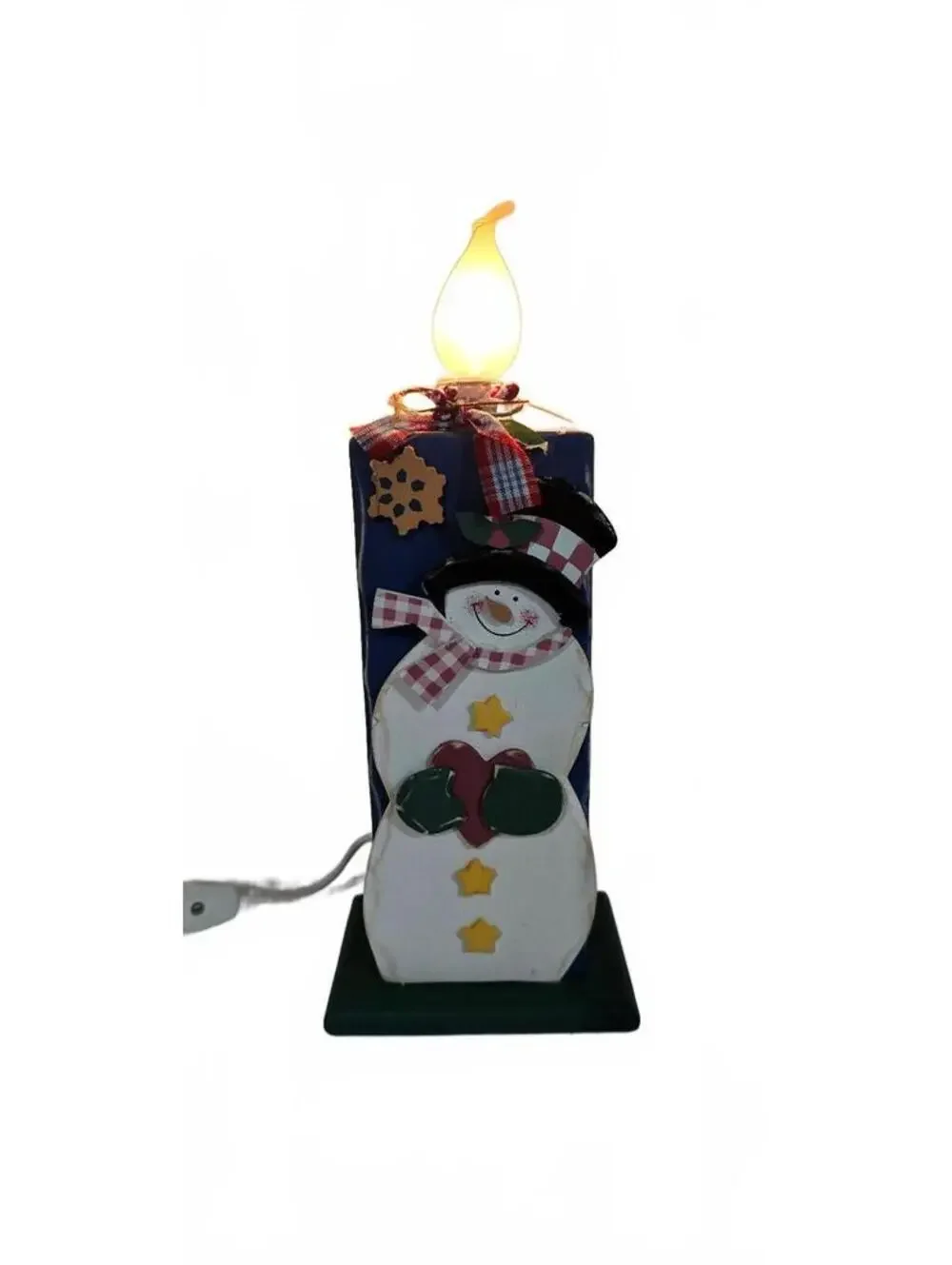 Vintage Style Snowman Candle Lamp Decoration